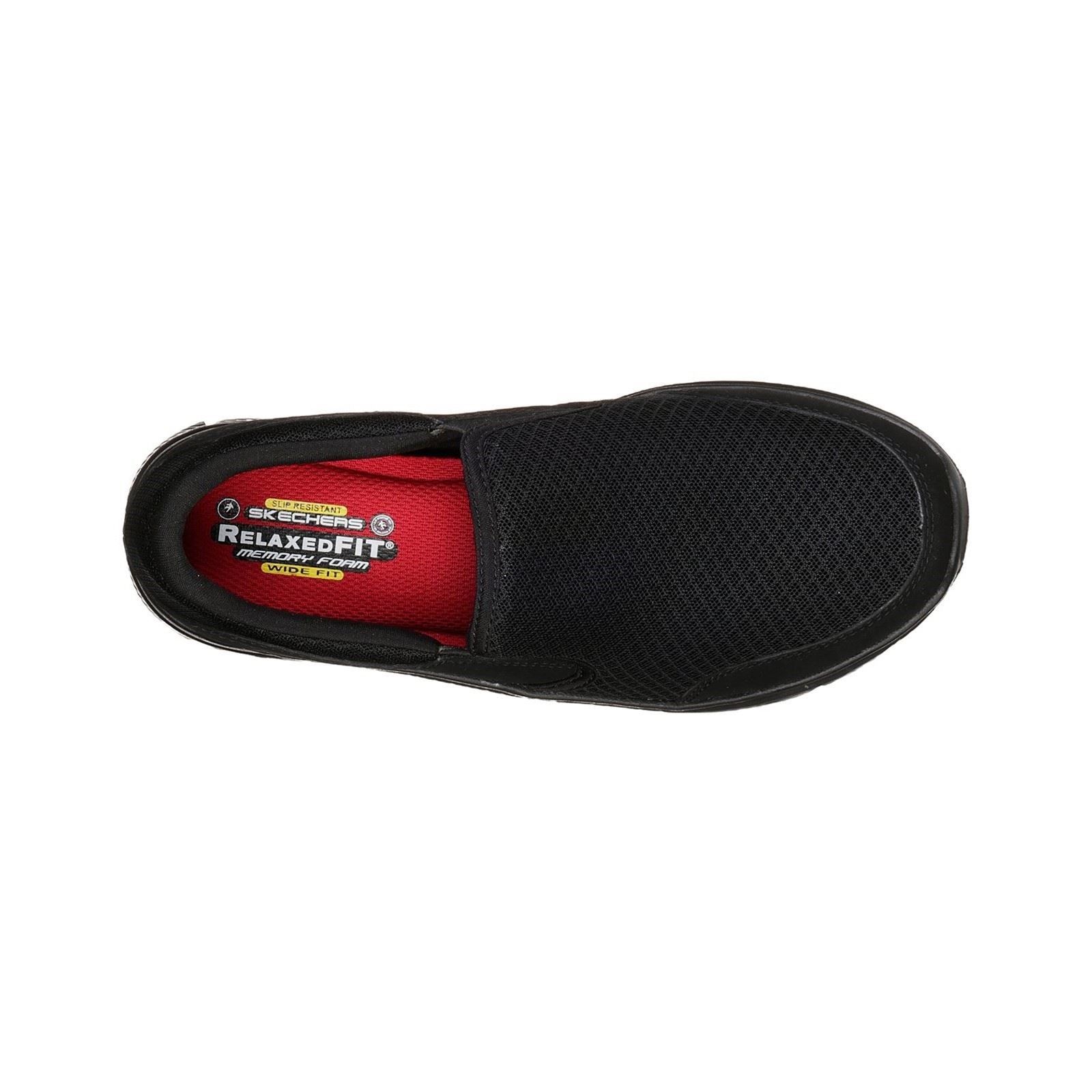 Skechers Workwear Cozard Sr Leder Frauen Schwarze Sicherheits Sneaker