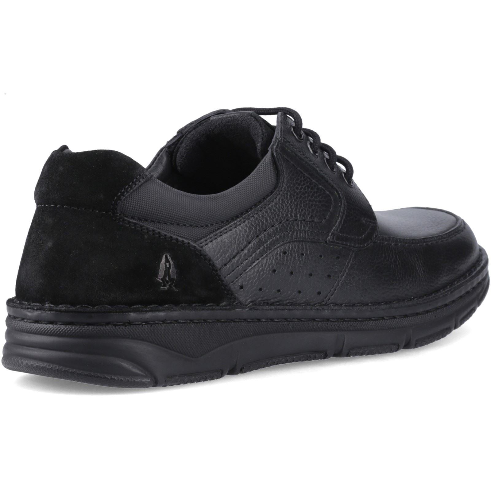 Hush Puppies Franklin Lace Up Shoe Leder Herren Schwarze Loafer