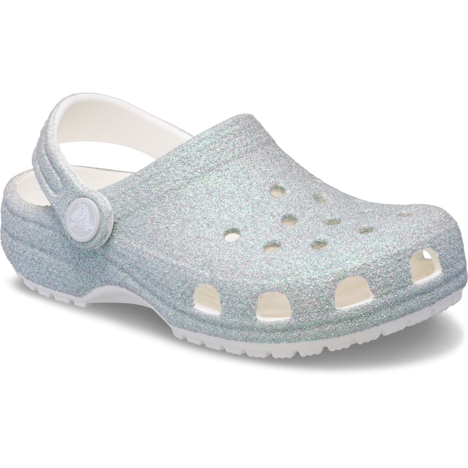 Crocs Classic Glitter Clog Thermoplastische Weiße Loafer
