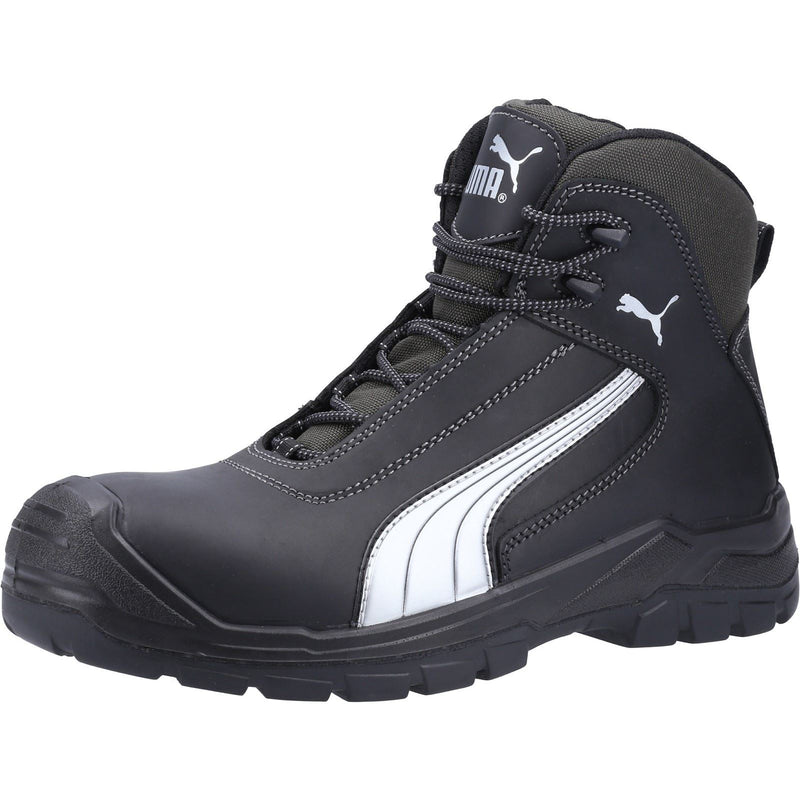 Puma Safety Cascades Mid Leder Schwarz Sicherheitsschuhe
