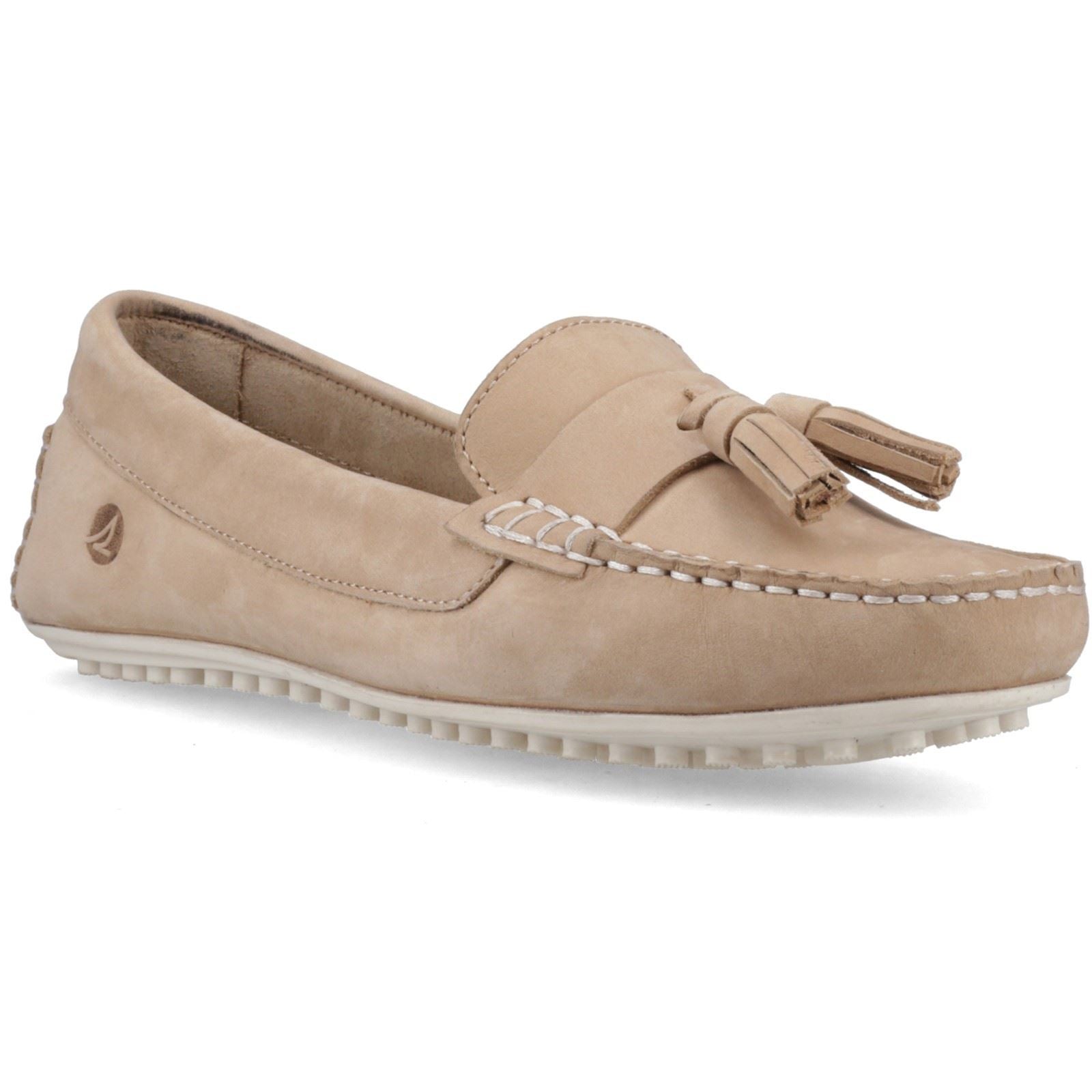 Sperry Salvador Slip On Nubuk Damen Taupe Mokassins Schuhe
