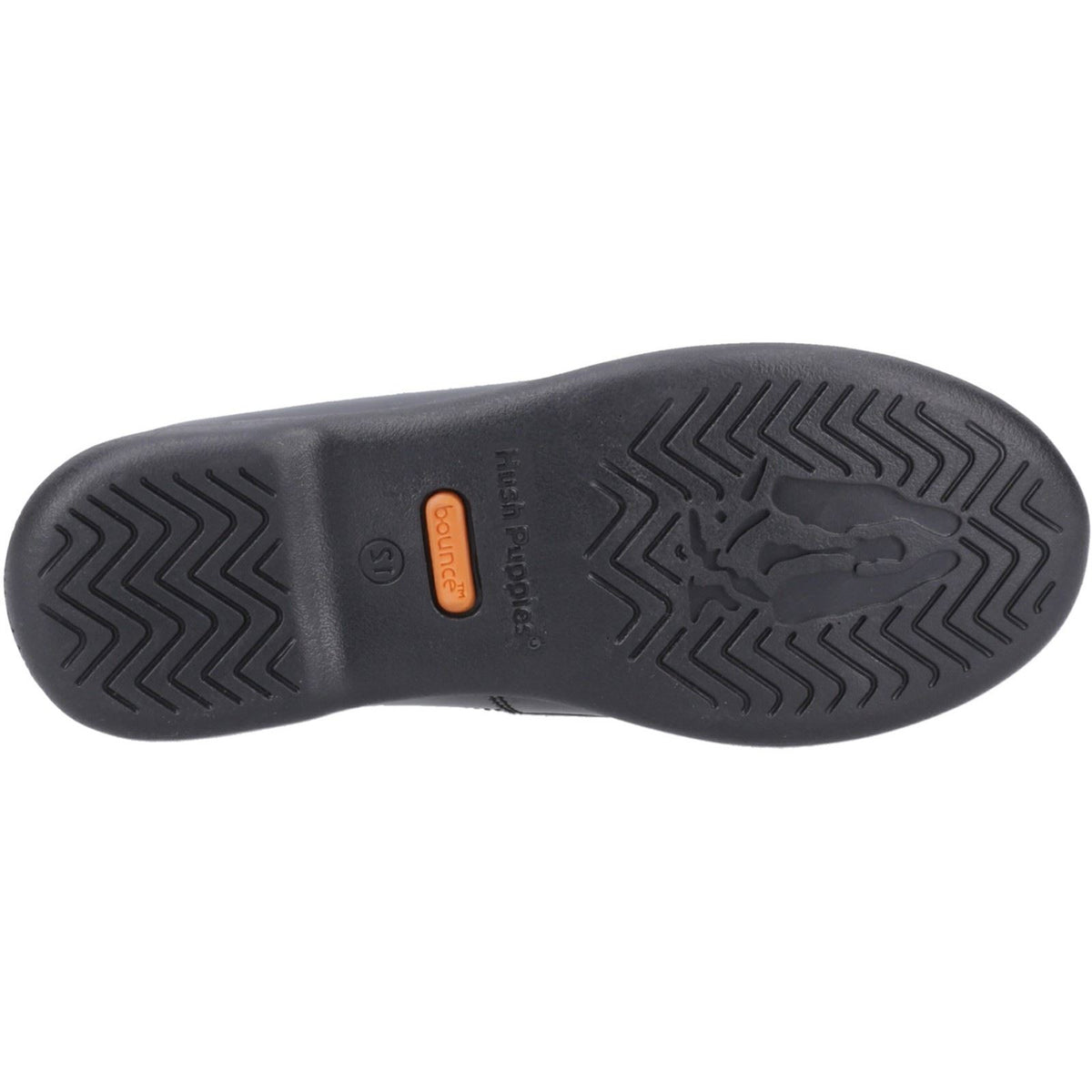 Hush Puppies Bethany Patent Junior Mädchenschuhe Aus Schwarzem Leder