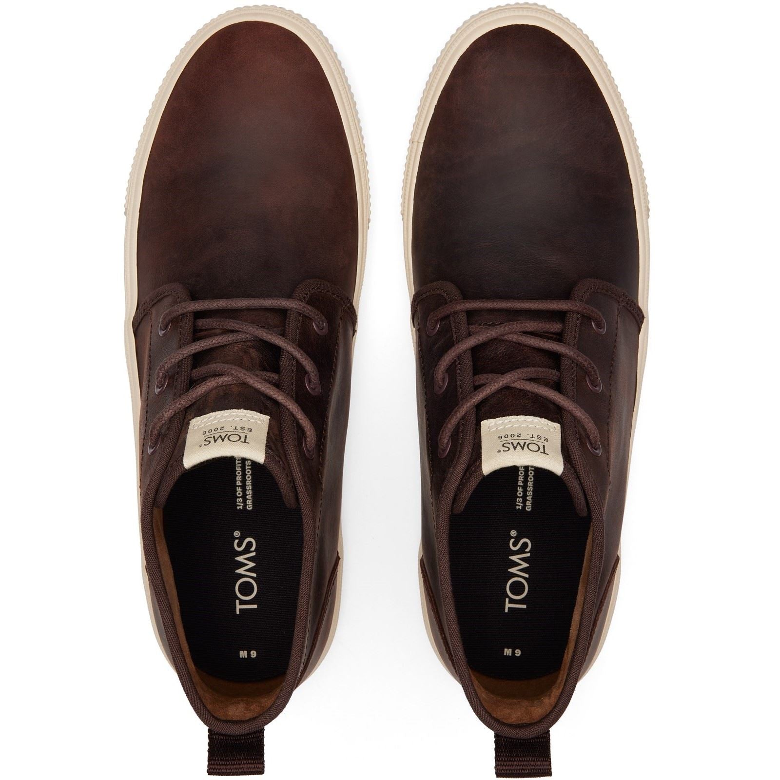 TOMS Carlo Mid Terrain Leder-Herren-Sneaker In Klee-Braun