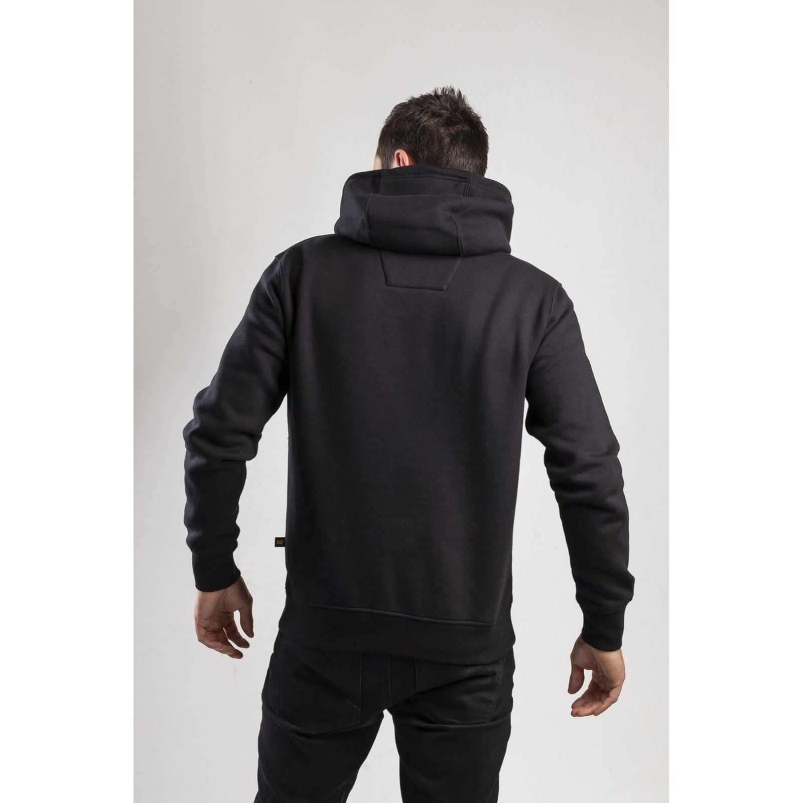 Caterpillar Trademark Baumwolle Herren Schwarzes Kapuzensweatshirt