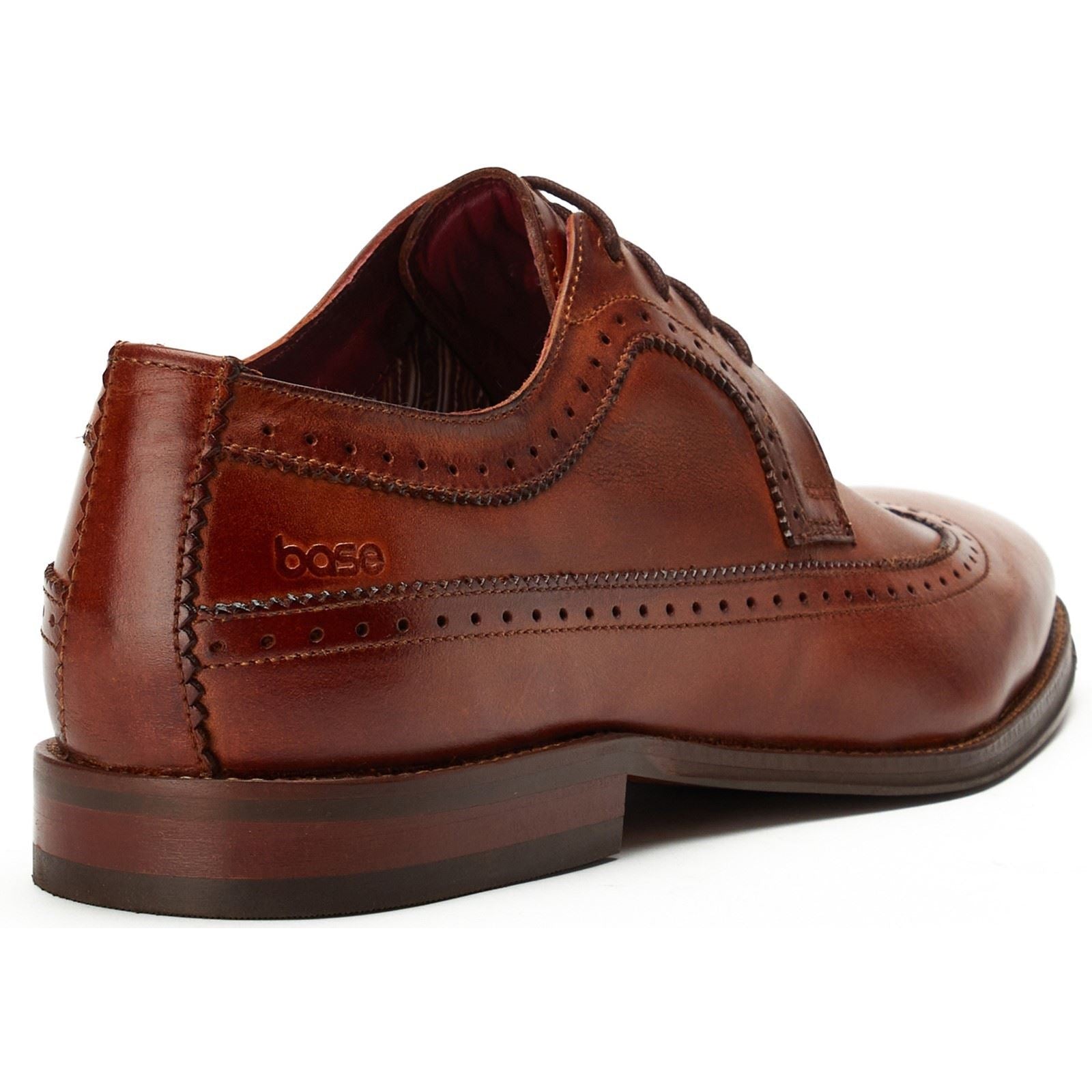 Base London Havisham Leder Herren Derby Schuhe In Tan