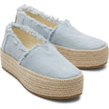 TOMS Valencia Hundert Prozent Baumwolle Damen Pastellblaue Espadrilles