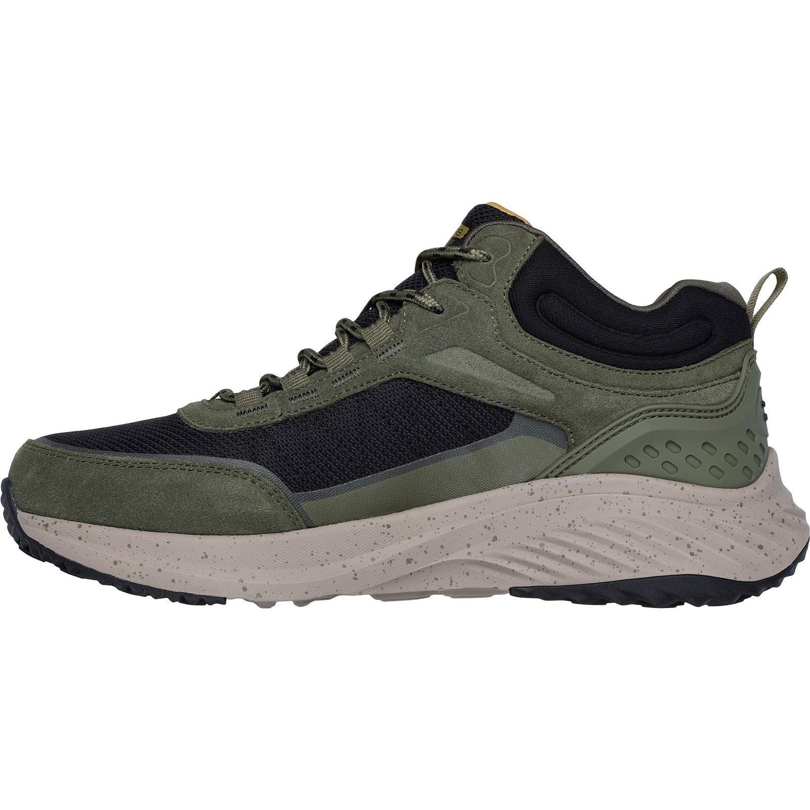 Skechers Bounder Rse Leder Herren Wanderstiefel In Oliv/Schwarz