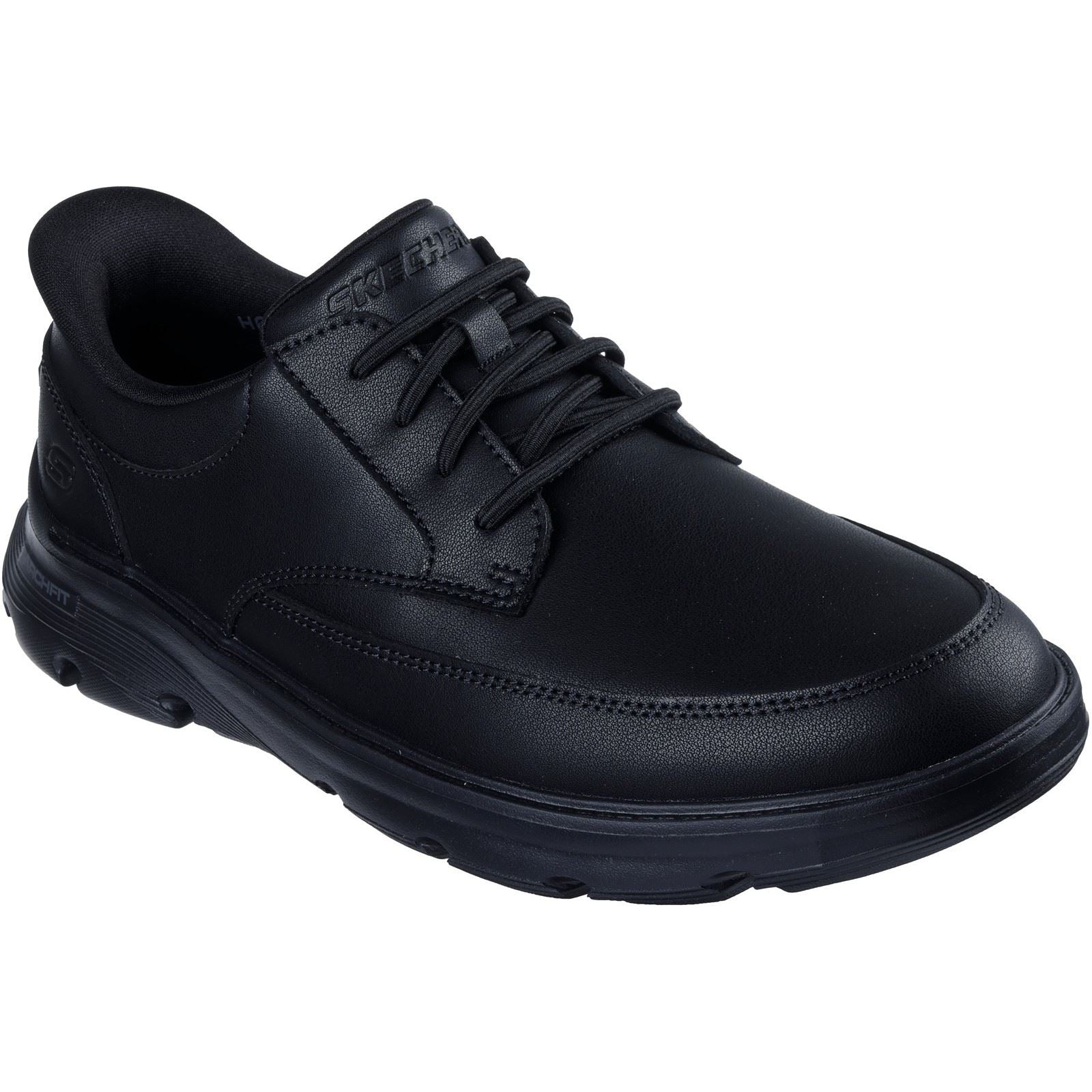 Skechers Arch Fit Garza Rowan Herrenschuhe Aus Schwarzem Leder Mit Schnürung