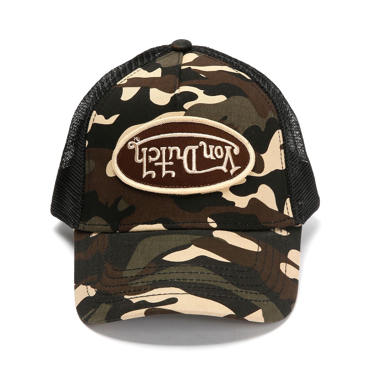 Von Dutch Multi Trucker Baumwolle Braune Kante Camo Caps