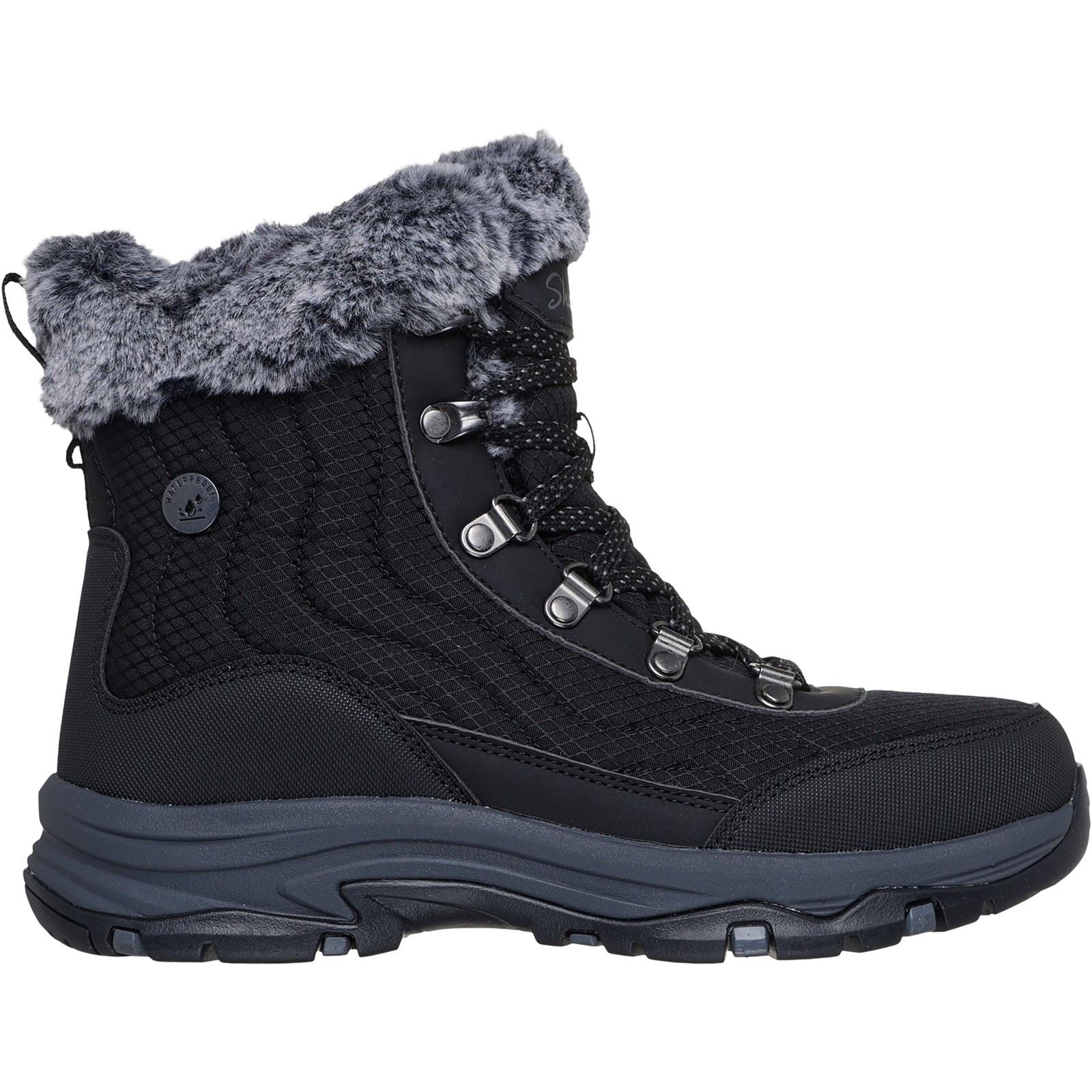 Skechers Trego Stormie Damen Schwarze Farbe Winter Stiefeletten