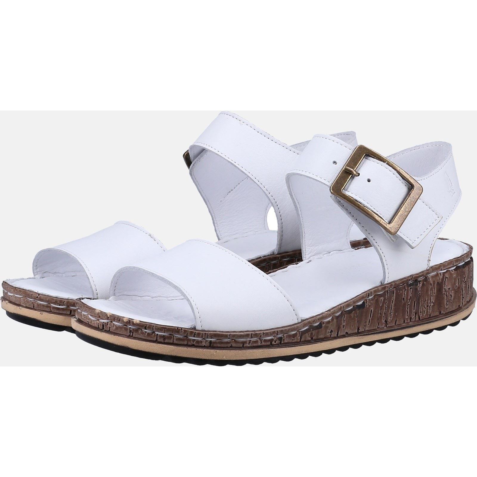 Hush Puppies Ellie Damen Sandalen Aus Weißem Leder