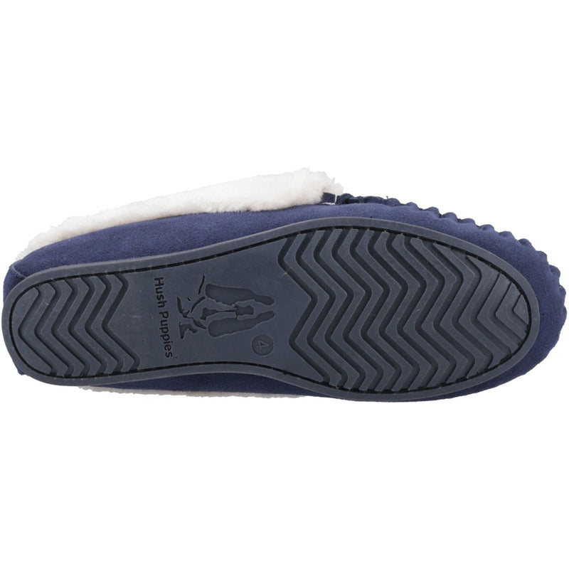 Hush Puppies Agnes Damen Hausschuhe aus Wildleder in Marineblau