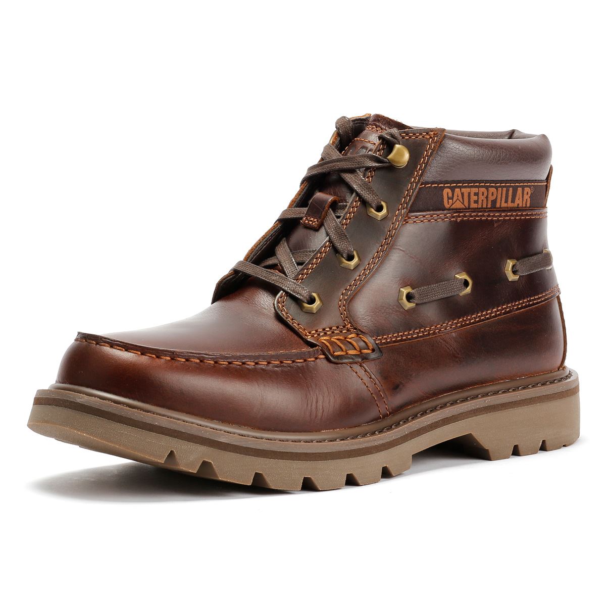 Caterpillar Colorado Boat Mid Leder Herren Braune Stiefel