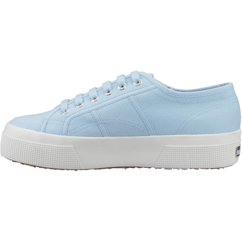 Superga 2740 PLATFORM Damen Sneakers Crystal Azul Aus Baumwolle