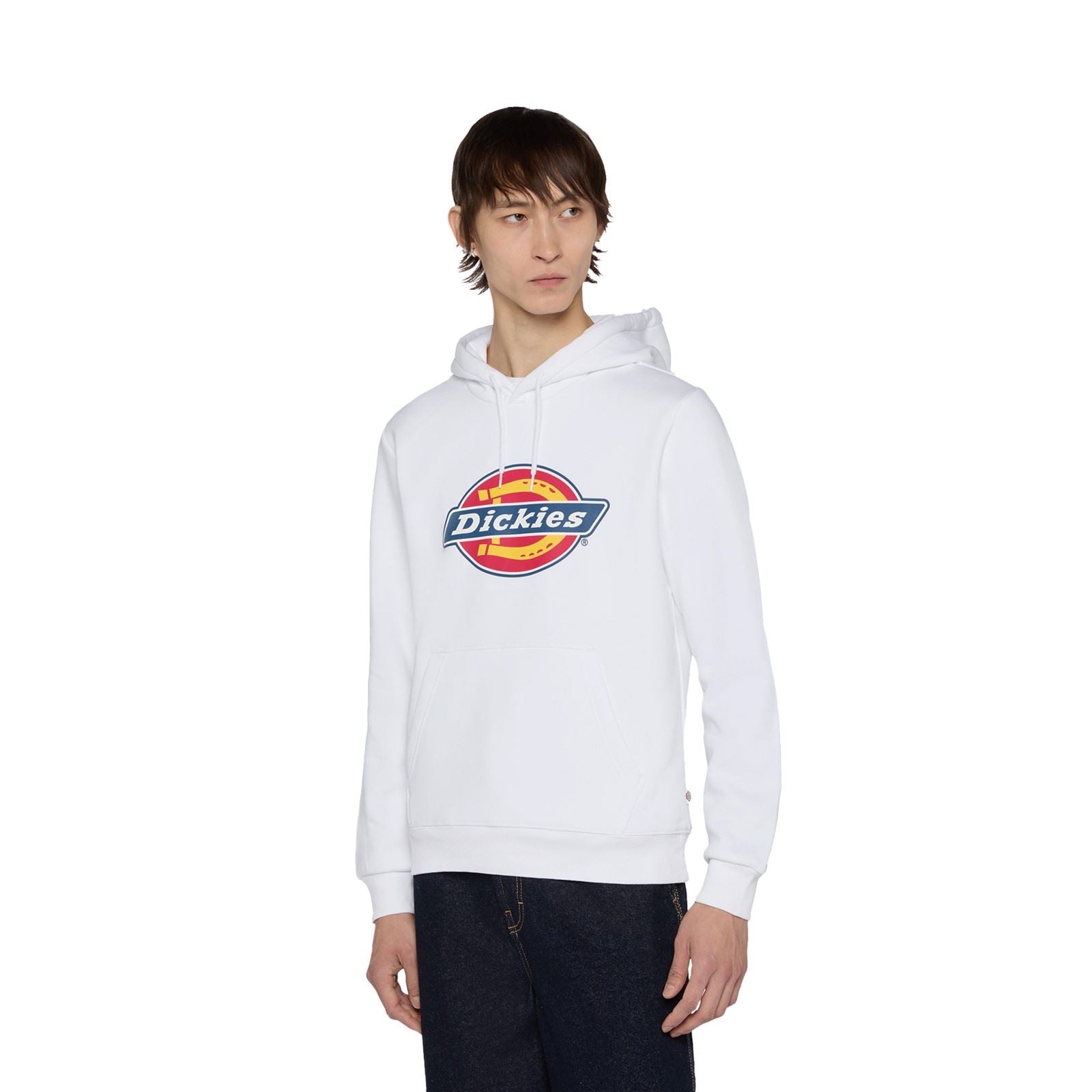 Dickies Icon Logo Polyester Unisex Erwachsene Weißes Kapuzensweatshirt