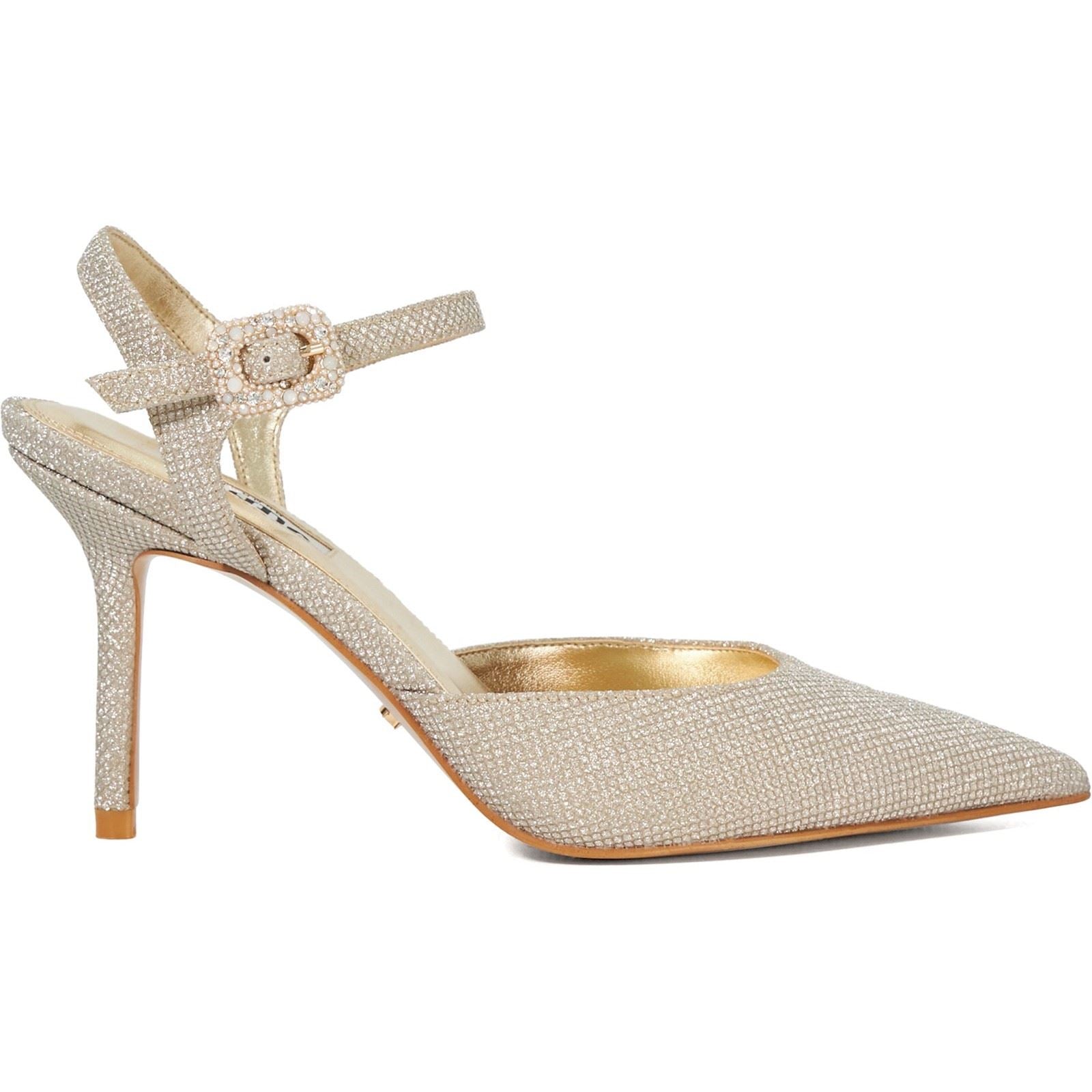 Dune Channel Wide Fit Damenschuhe In Gold