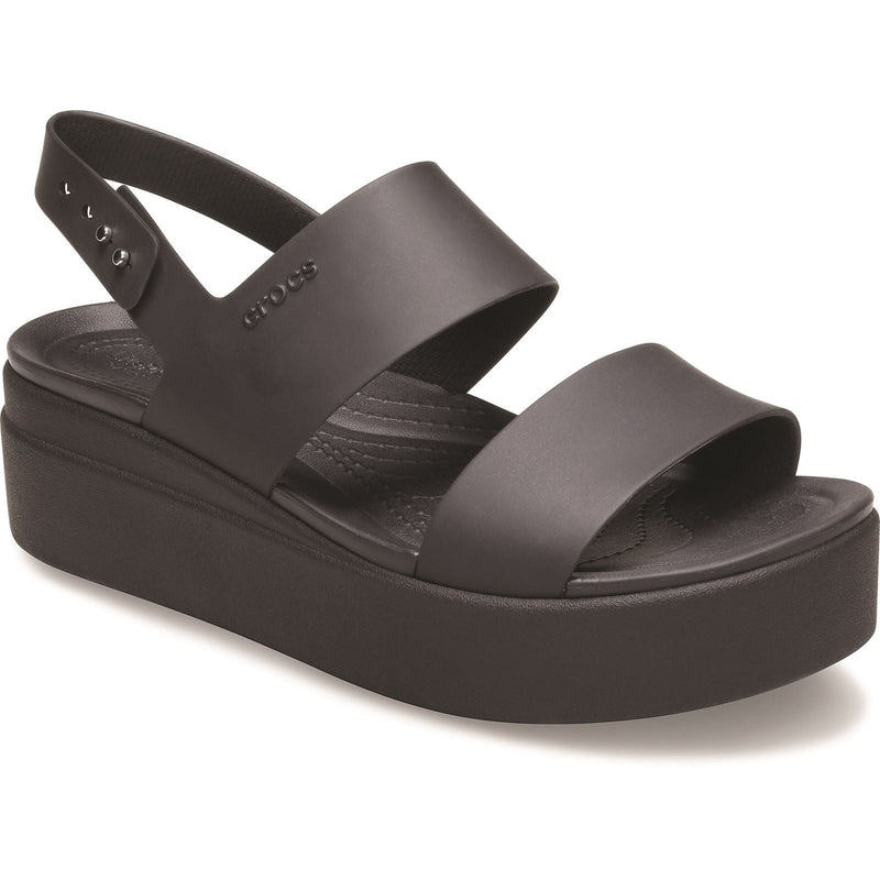 Crocs Brooklyn Low Wedge Damen Sandalen Aus Thermoplastischem Material In Schwarz