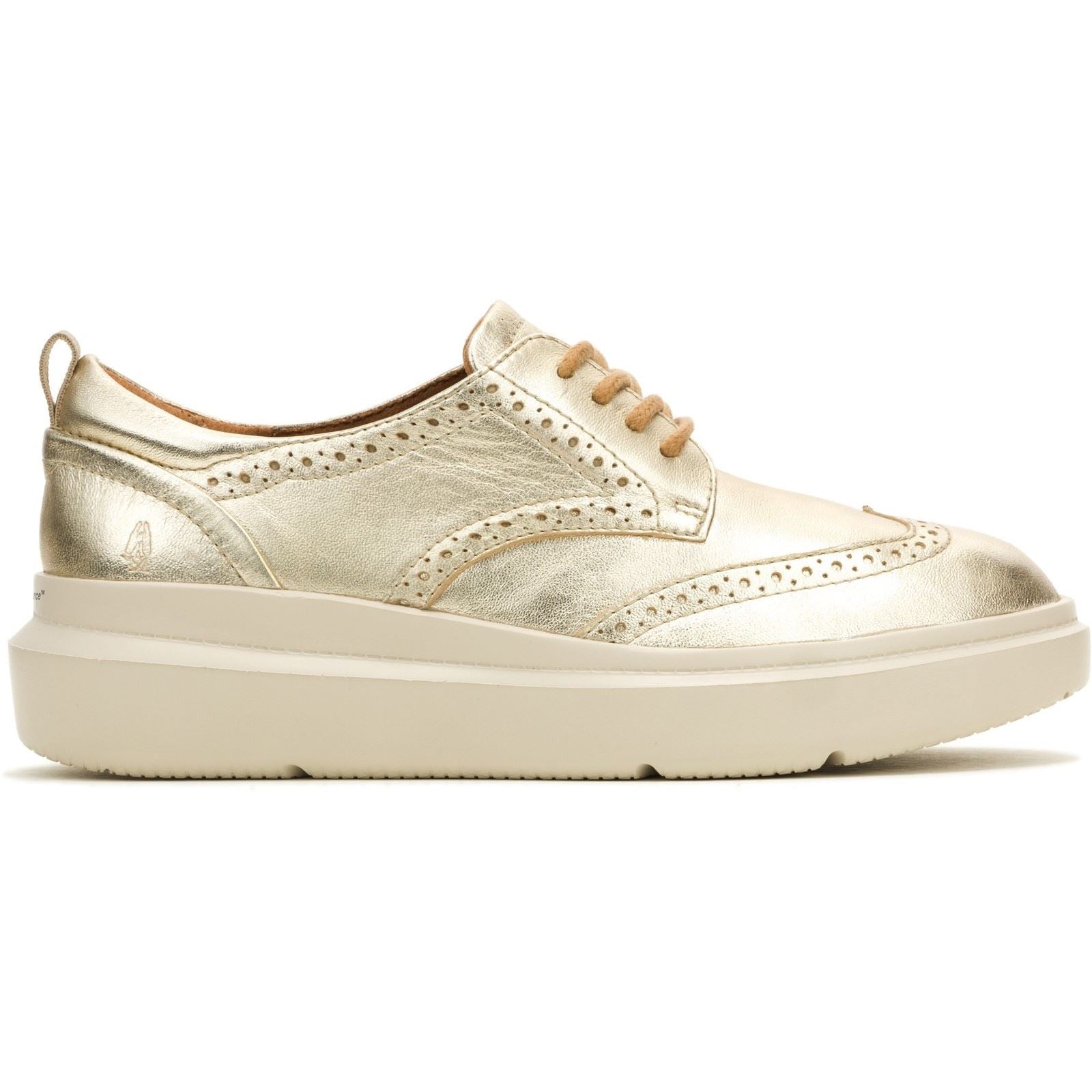 Hush Puppies Joy Leder Damen Champagne Brogues Schuhe