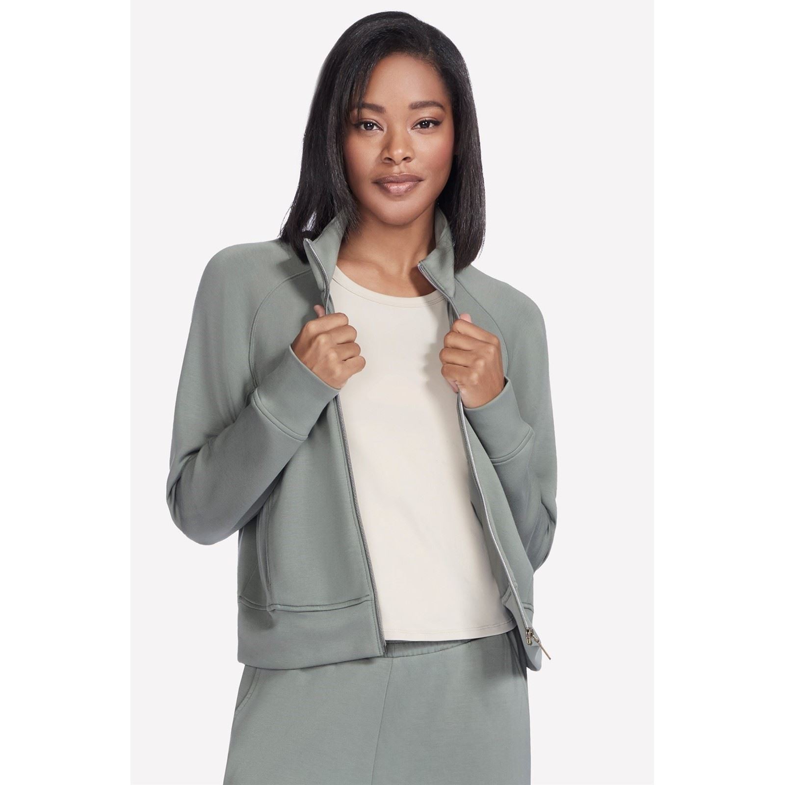 Skechers Skechluxe Elevate Damen-Taupe-Jacke