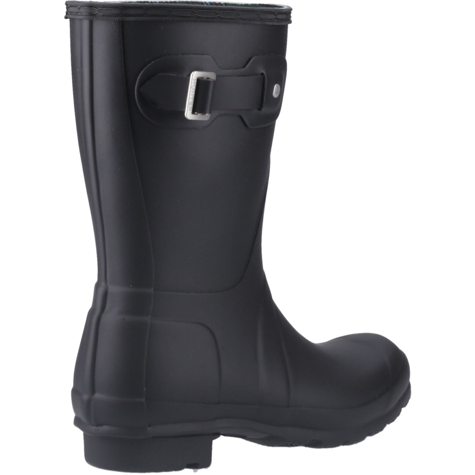 Hunter Original Short Tartan Lining Gummistiefel Für Damen In Schwarz