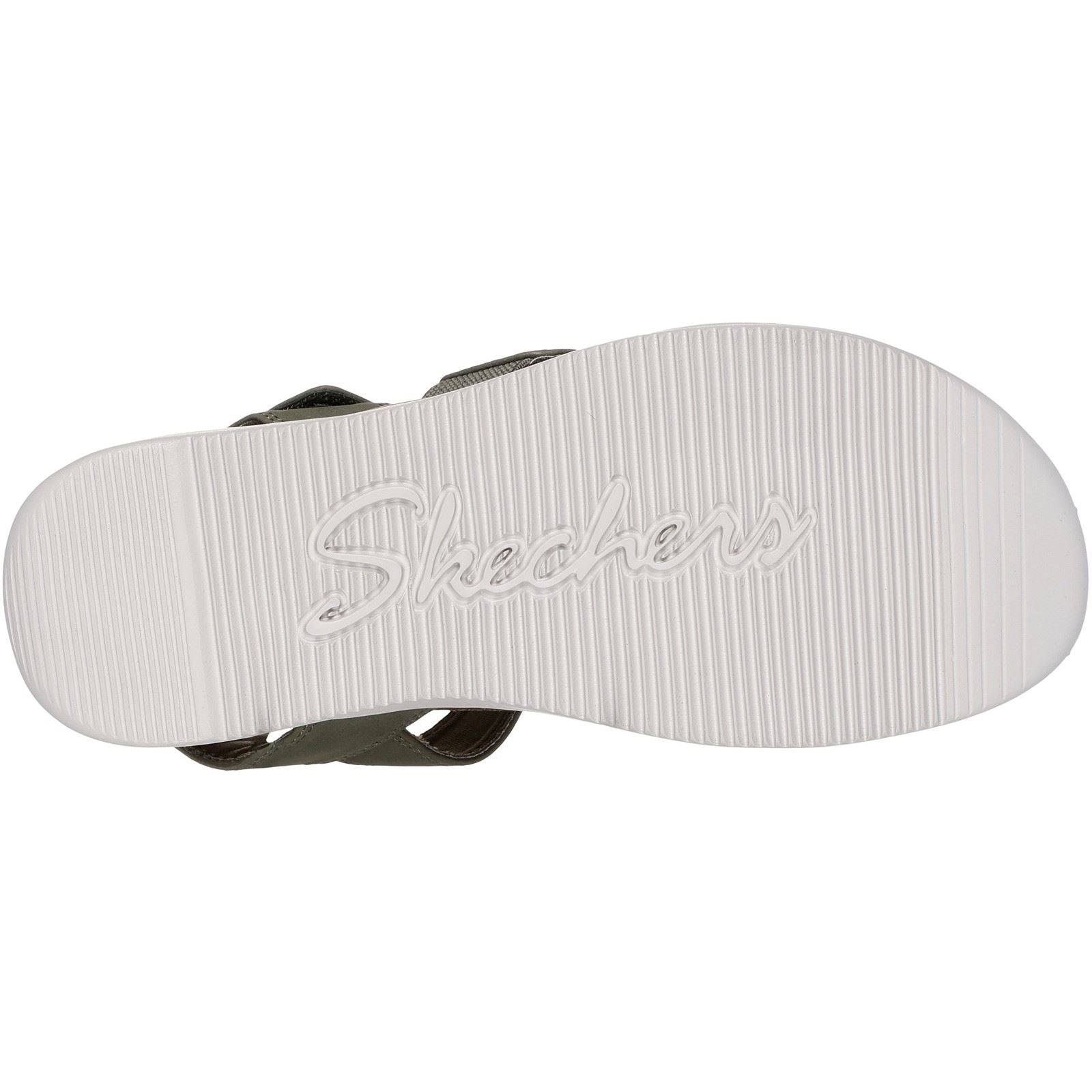 Skechers Lifted Comfort Polyurethan Damen Oliven Sandalen