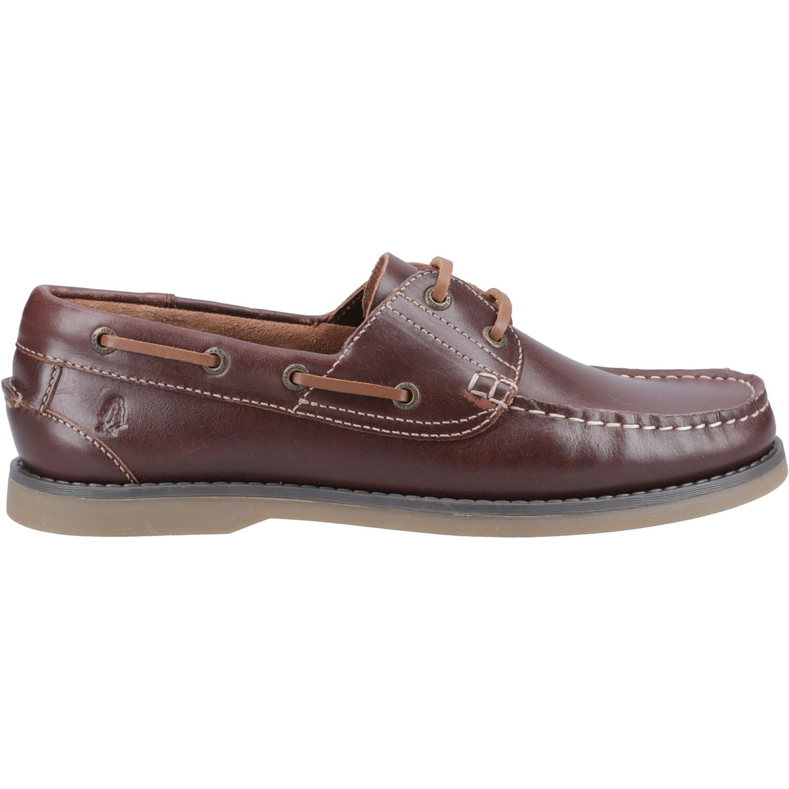 Hush Puppies Wilson Herren Bootsschuhe Aus Braunem Leder