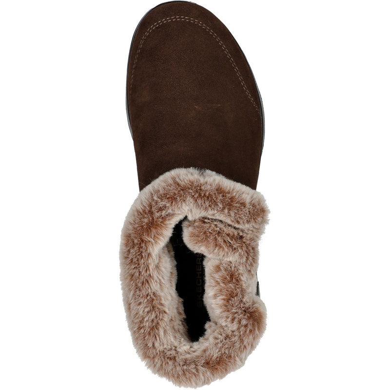 Skechers On-The-Go Joy First Glance Leder Damen Schokoladenstiefel