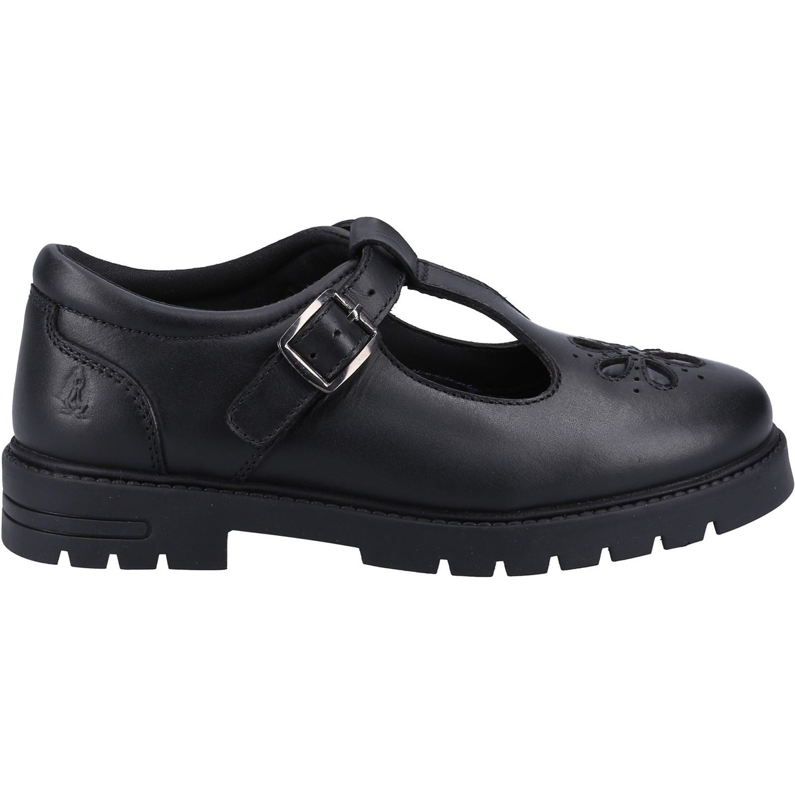 Hush Puppies Fiona JNR Mädchenschuhe Aus Schwarzem Leder