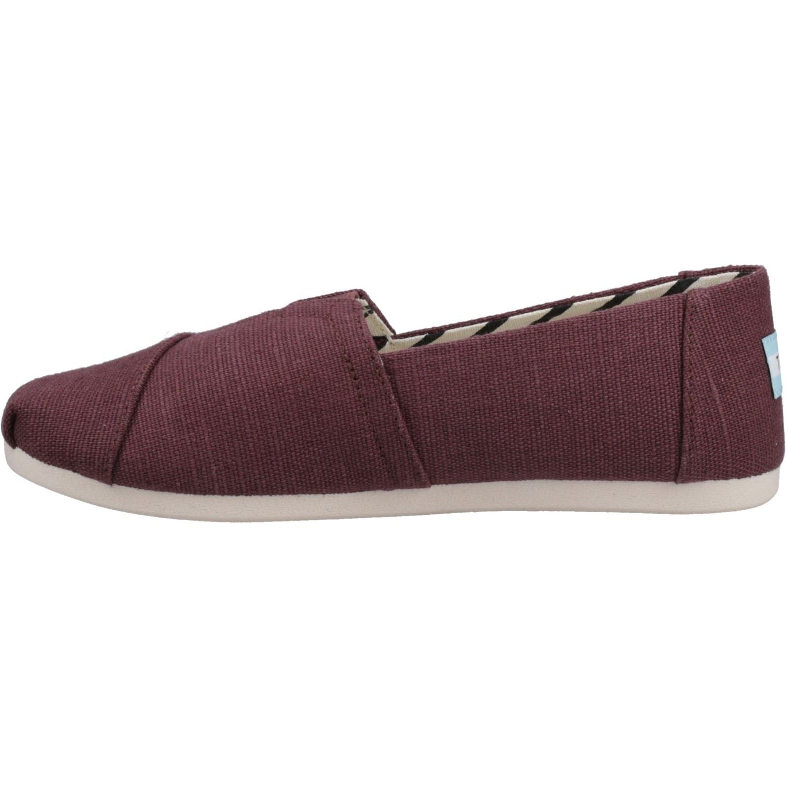 TOMS Alpargata Jute Damen Espadrilles In Burgunderrot