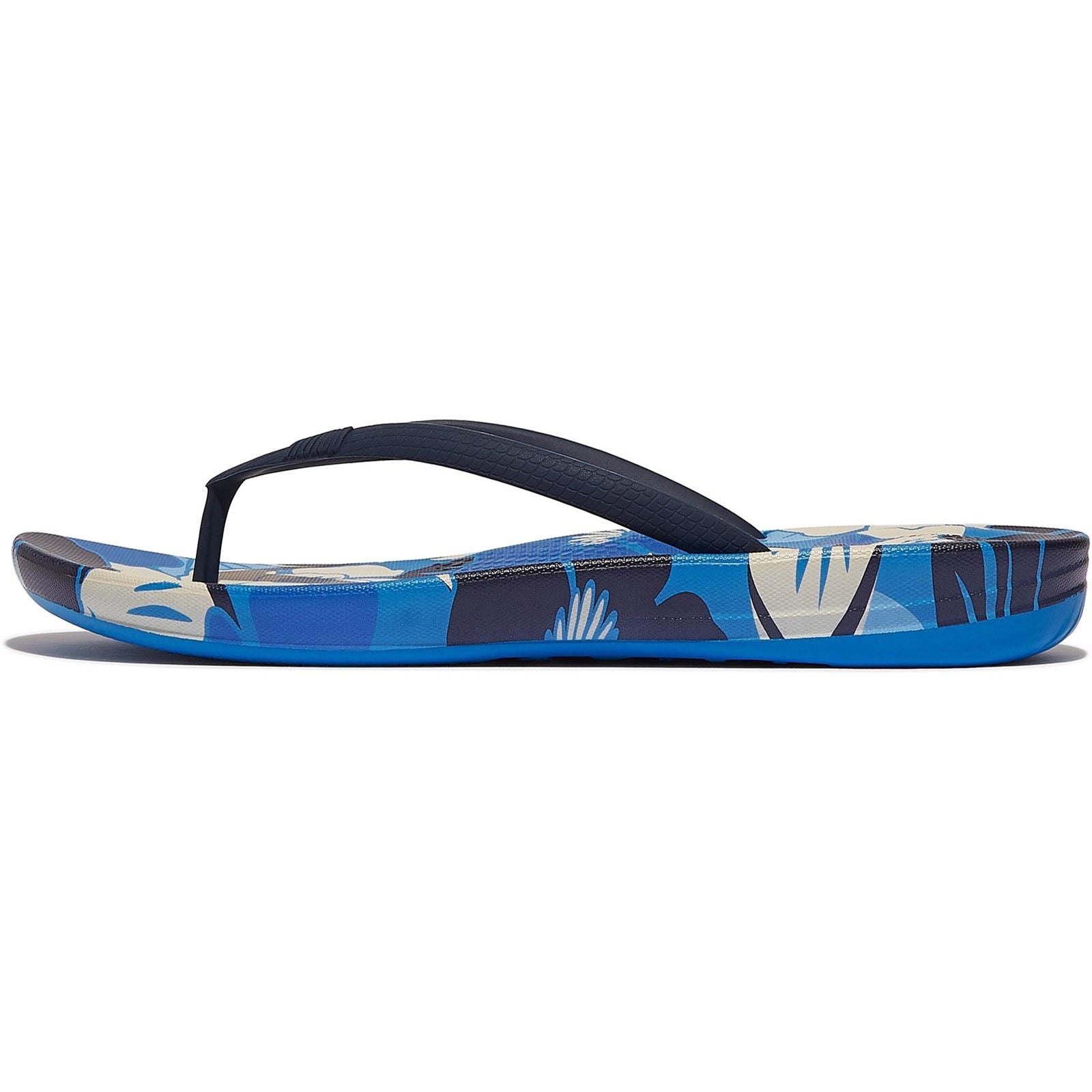 Fitflop iQushion Blossom Polyurethan Damen Flip-Flops Mix In Bondi-Blau