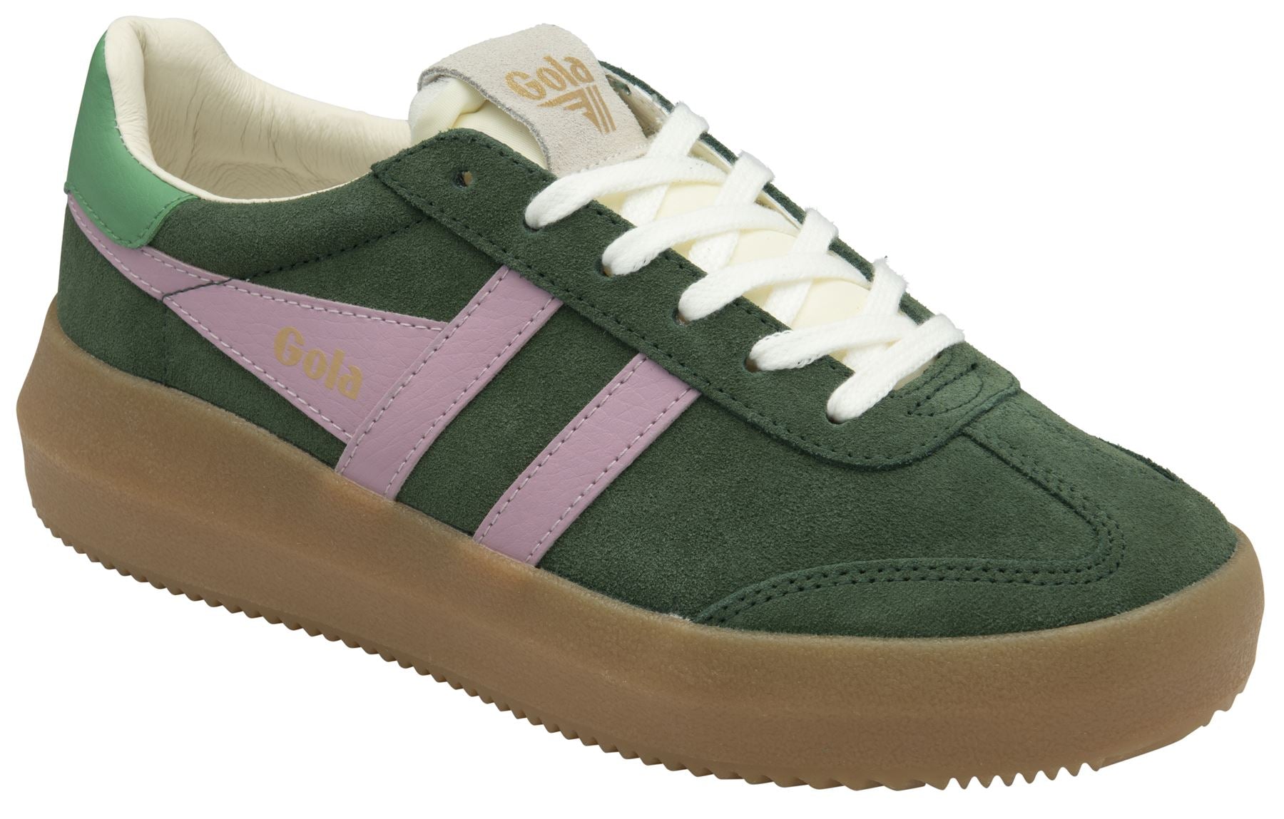 Gola Athena Wildleder Damen Grüne Sneakers