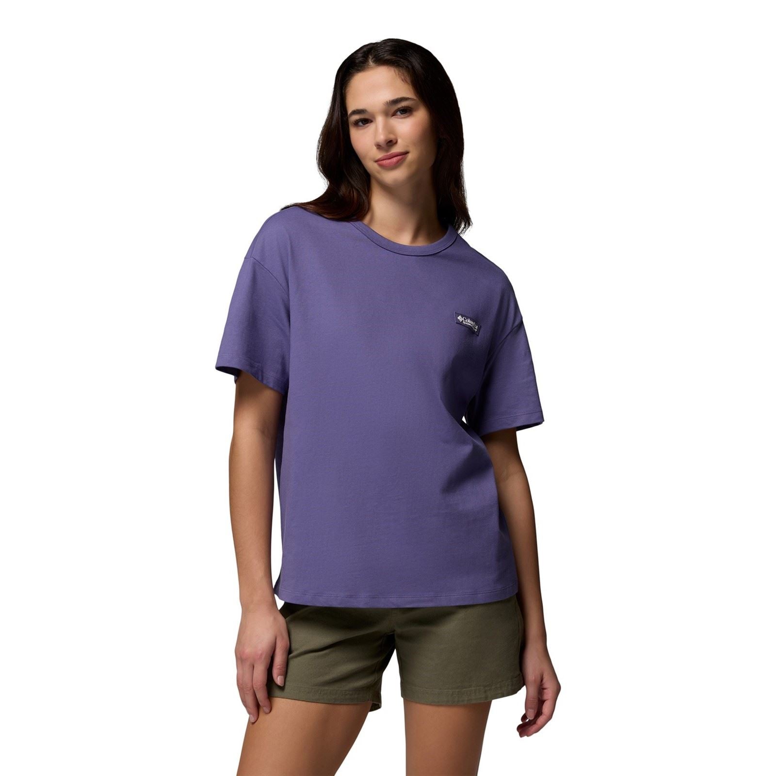 Columbia CSC Heavyweight Graphic Tee Baumwoll-Damen T-Shirt In Lila
