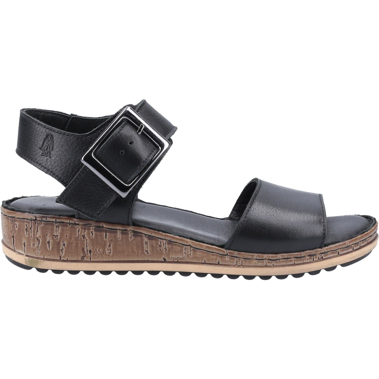 Hush Puppies Ellie Damen Sandalen Aus Schwarzem Leder