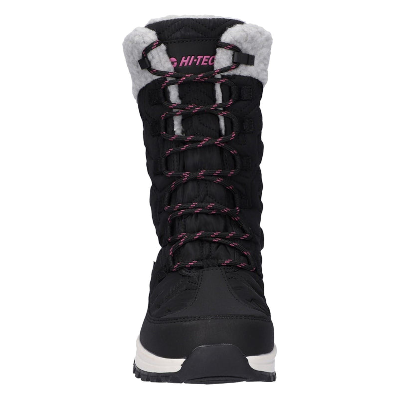 Hi-Tec Sophia Nylon Damen Winter Stiefeletten in Jet Black/Festival Fuchsia