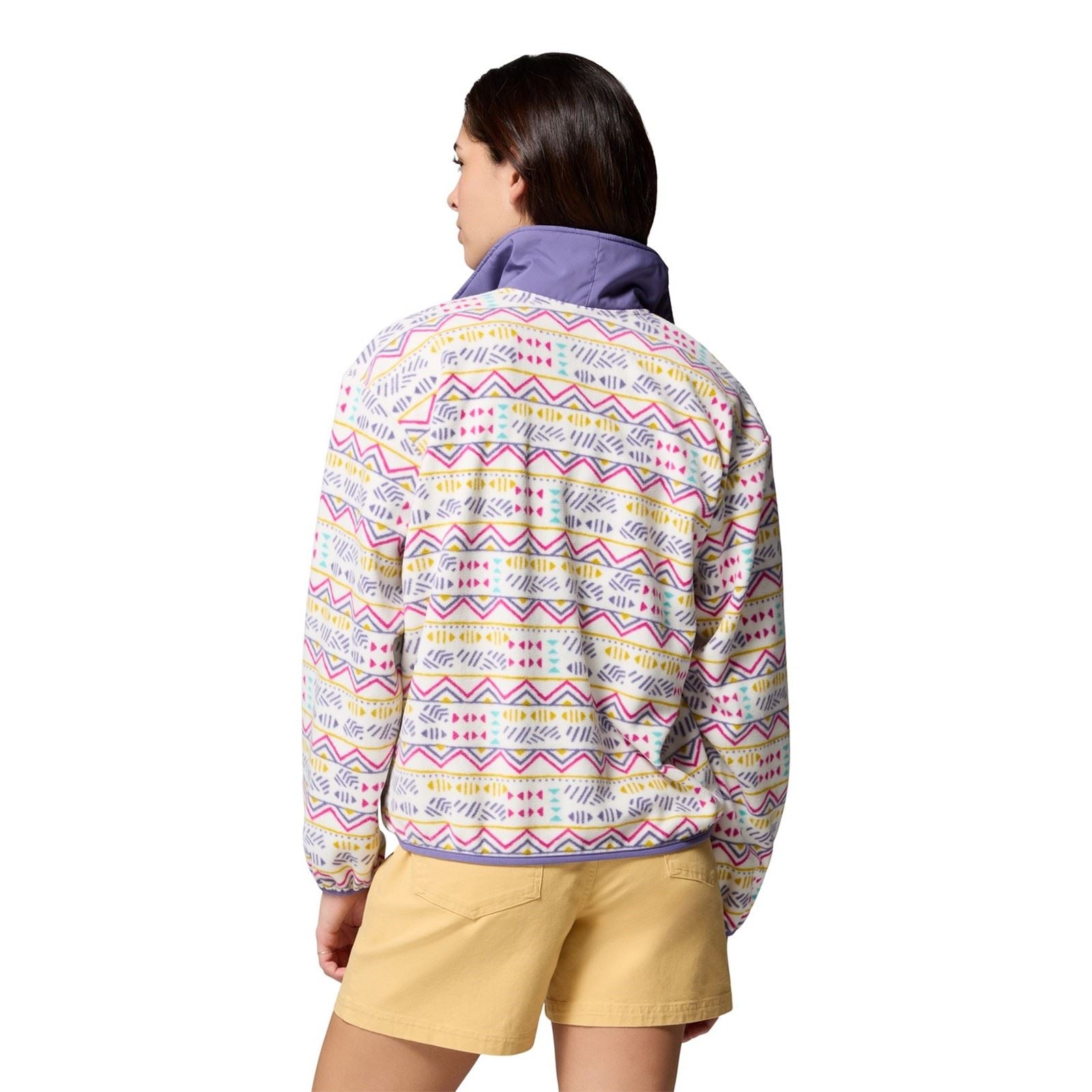 Columbia Sequoia Grove Printed Half Zip Polyester Damen Weißer Fleece-Pullover