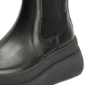 FitFlop F-Mode Leder Damen Schwarze Stiefel