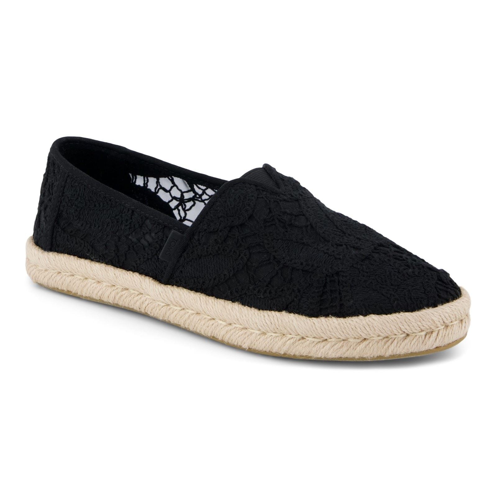 TOMS Alpargata Rope 2.0 Shoe Baumwolle Damen Schwarze Farbe Espadrilles