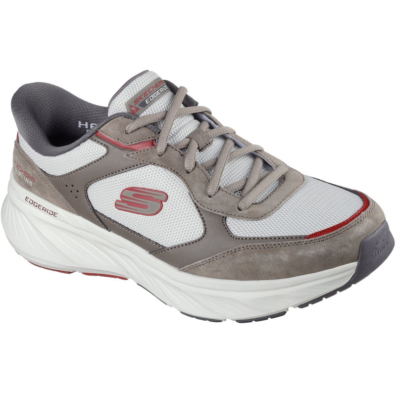 Skechers Edgeride Erlon Herren Sneaker Aus Braunem/mehrfarbigem Leder