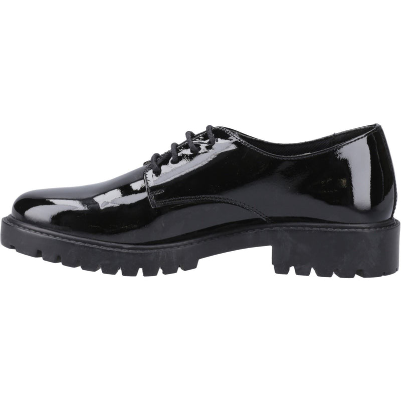 Hush Puppies Aubrey Mädchenschwarze Derby Schuhe Aus Leder