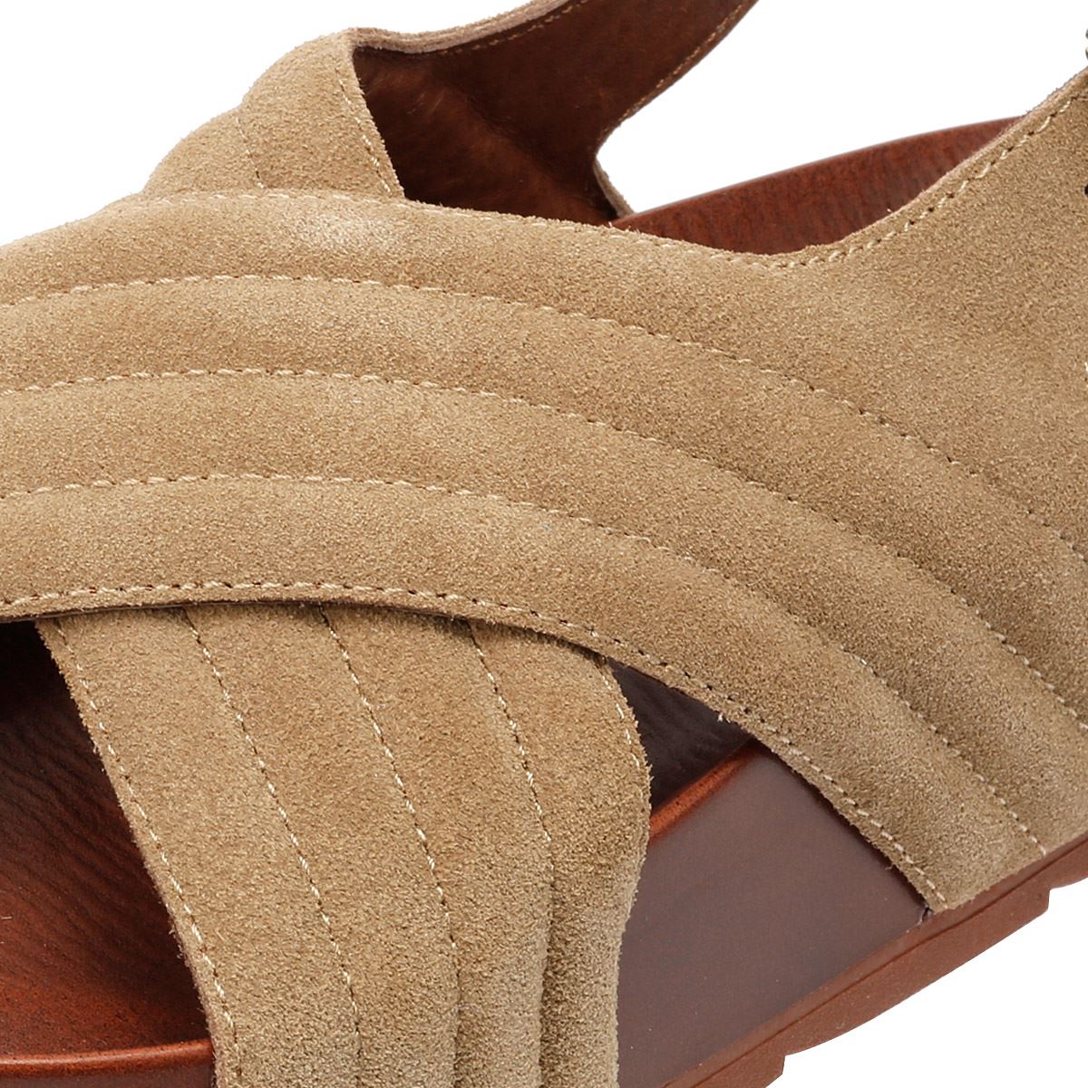 Desert Fleur Sparks Damen Sandalen Aus Veloursleder In Beige
