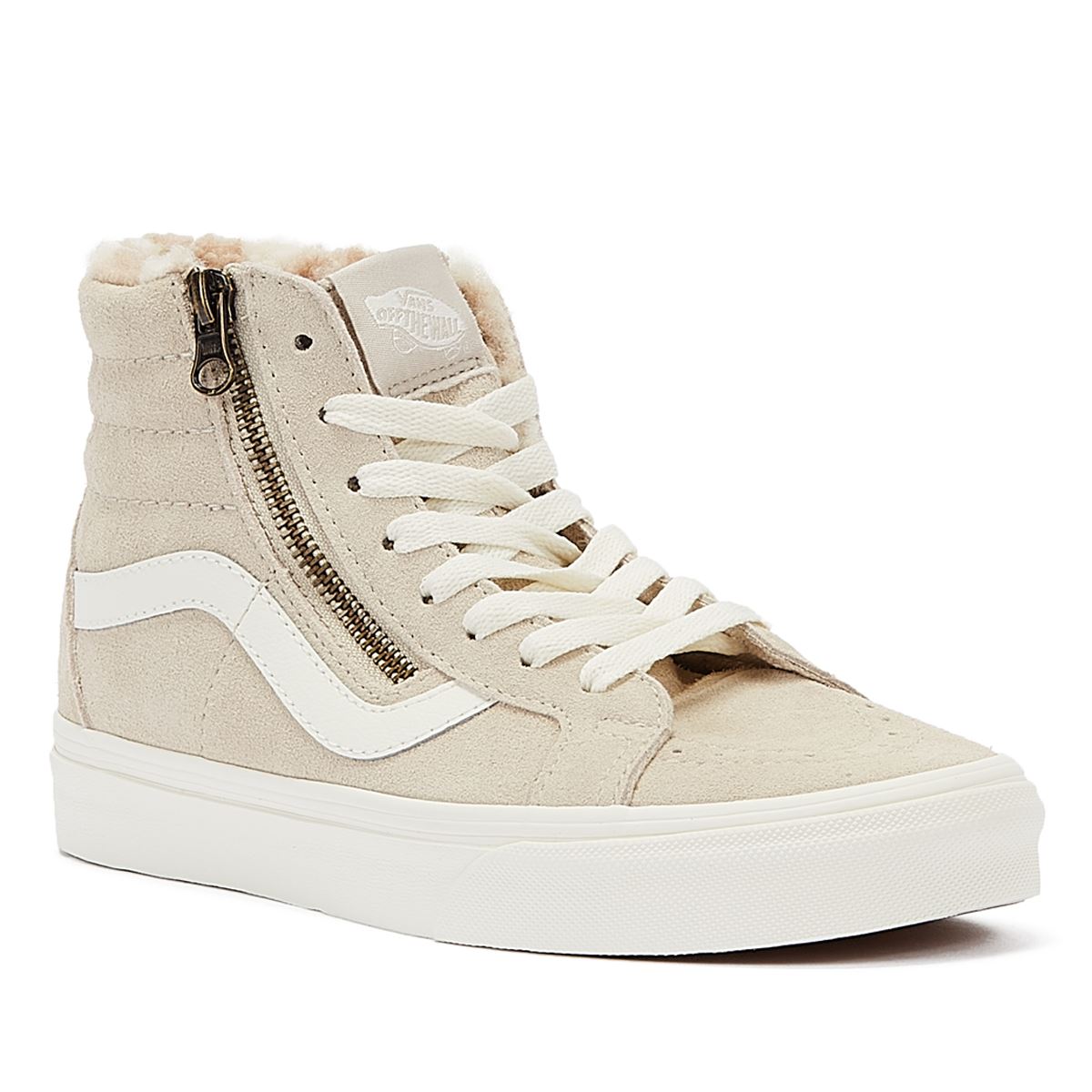 Vans Sk8-Hi Side-Zip-Eiche Damen Graue Turnschuhe