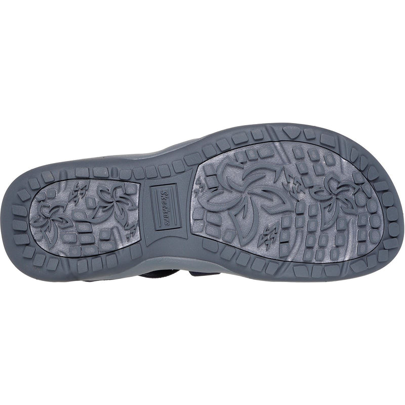 Skechers Reggae Slim Stretch Flex Damen Textil Sandalen In Marineblau