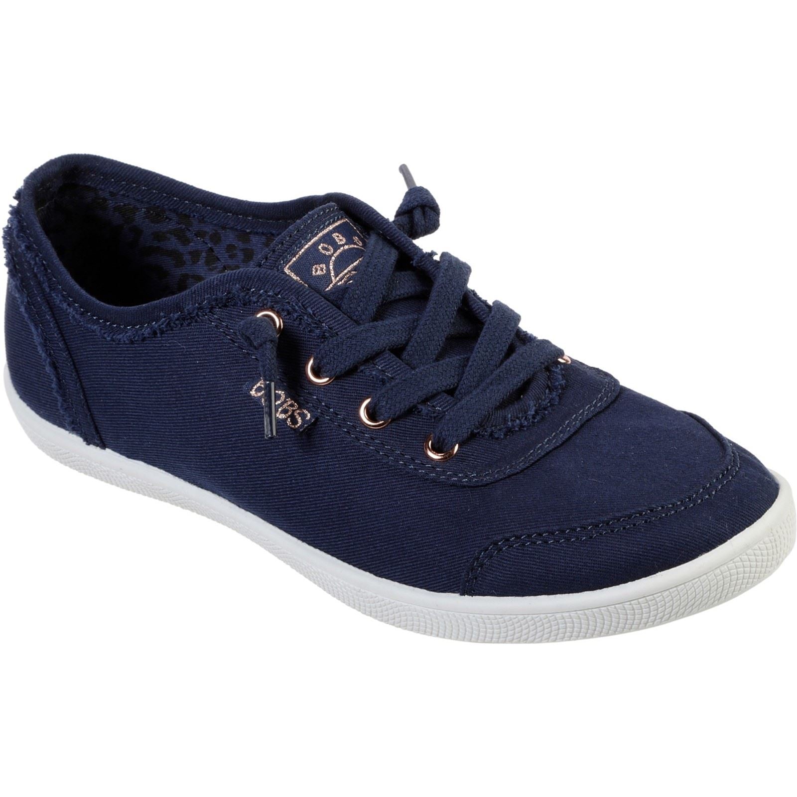 Skechers BOBS B Cute Baumwoll Damensneaker In Marineblau