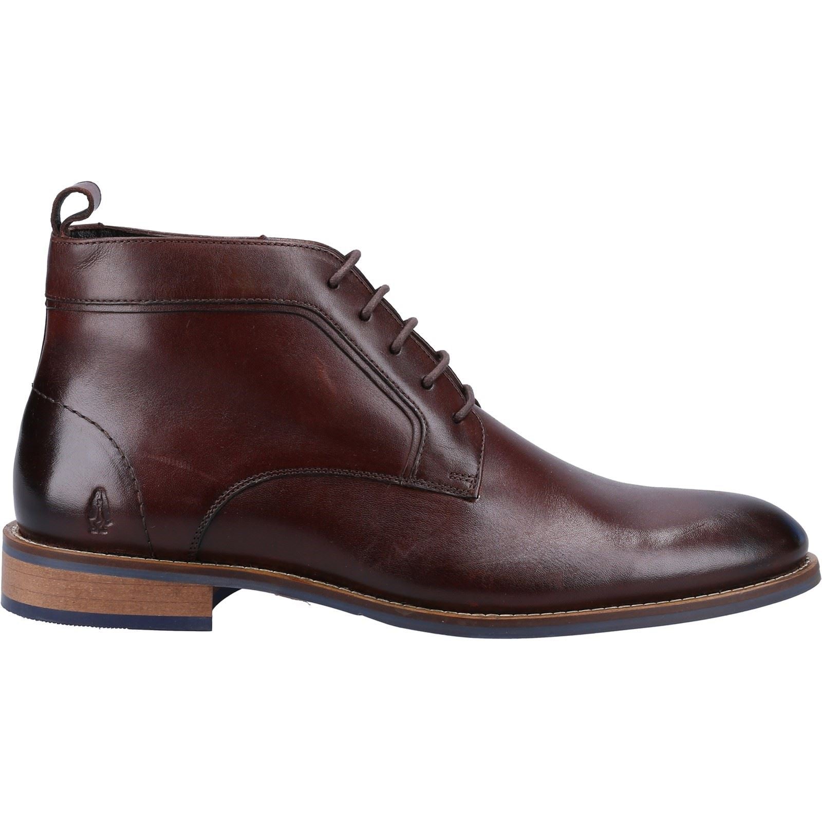 Hush Puppies Declan Lace Leder Herren Stiefel Braun