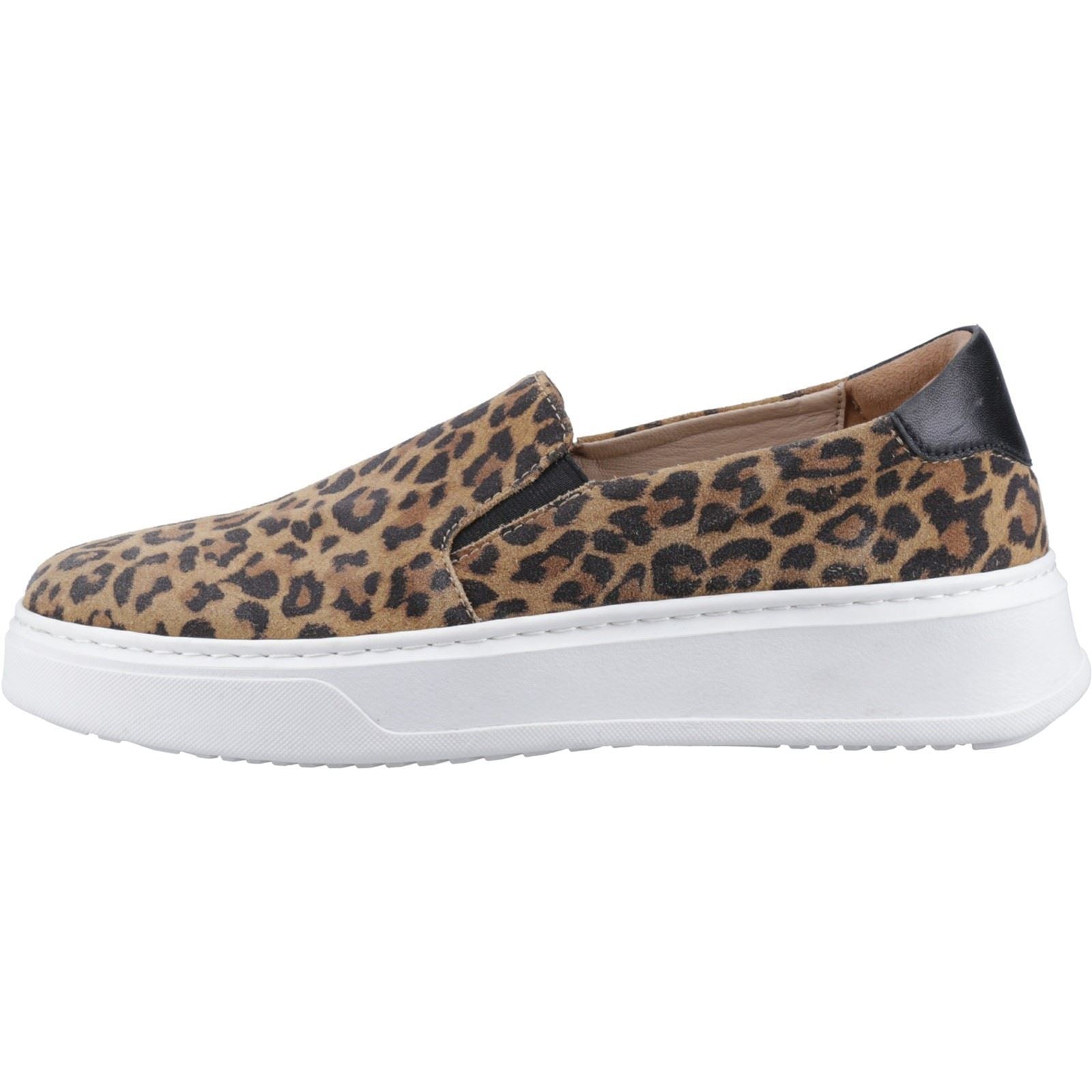 Hush Puppies Corinne Leder Damensneaker Mit Leopardenmuster