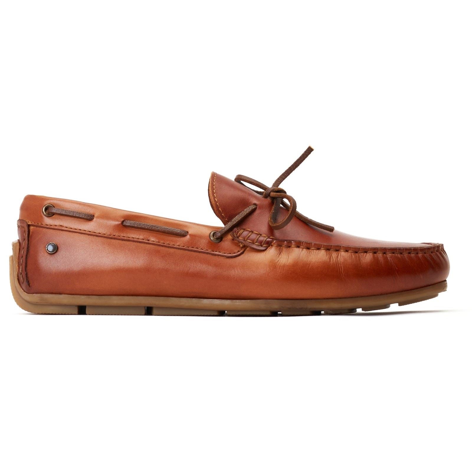 Base London Brooks Herren Mokassins Aus Gebranntem Tan-Leder