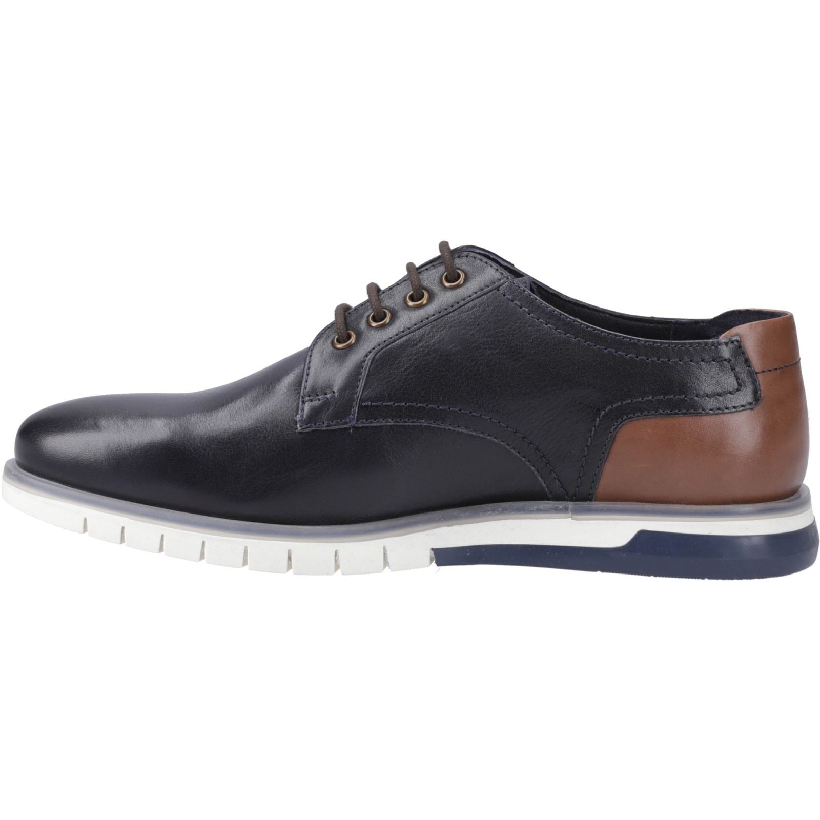 Pod Cillian Leder Herren Marineblaue Schnürschuhe