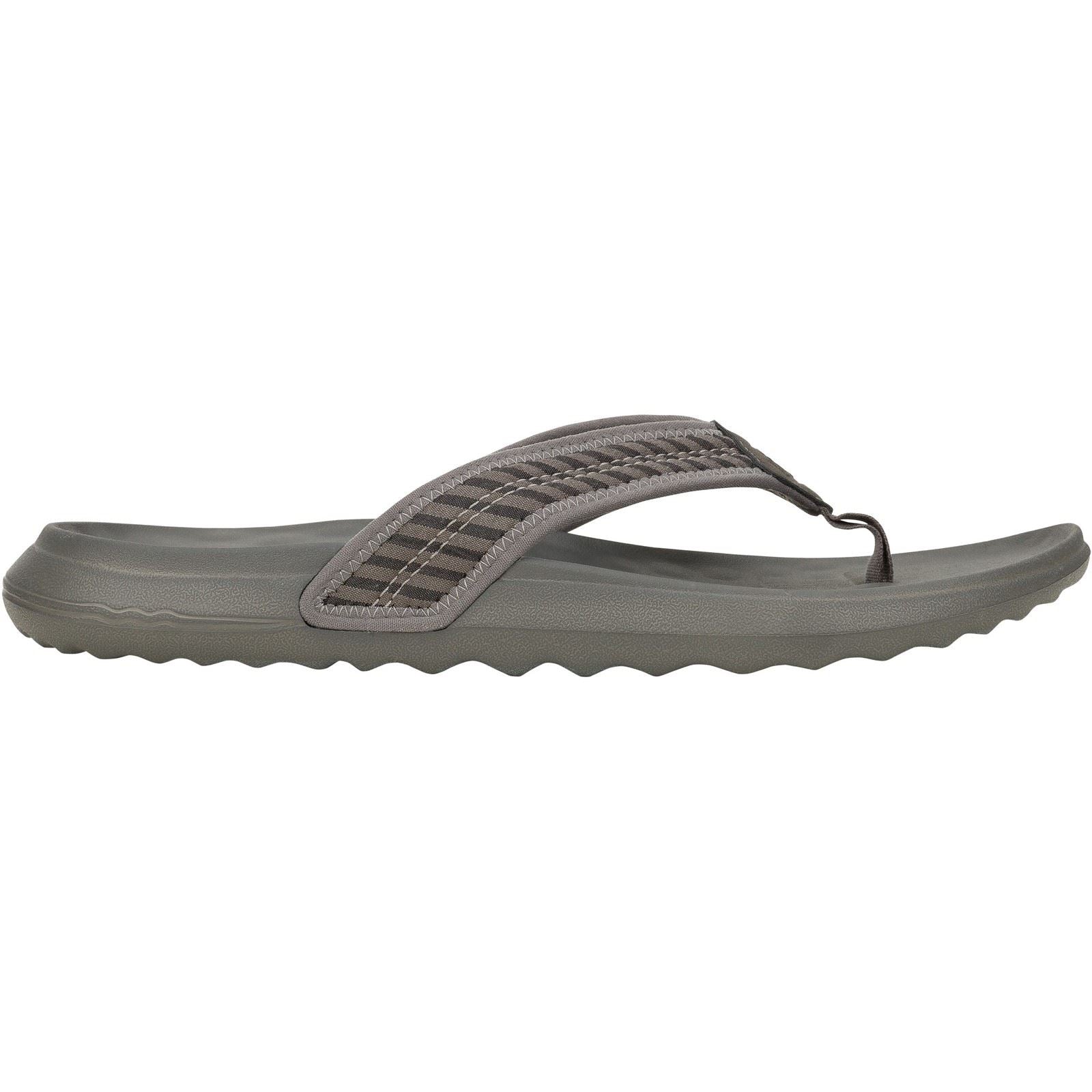 HEYDUDE Myers Flip Nu Prep Baumwollmischung Herren Flip Flops In Schwarz/Granitgrau