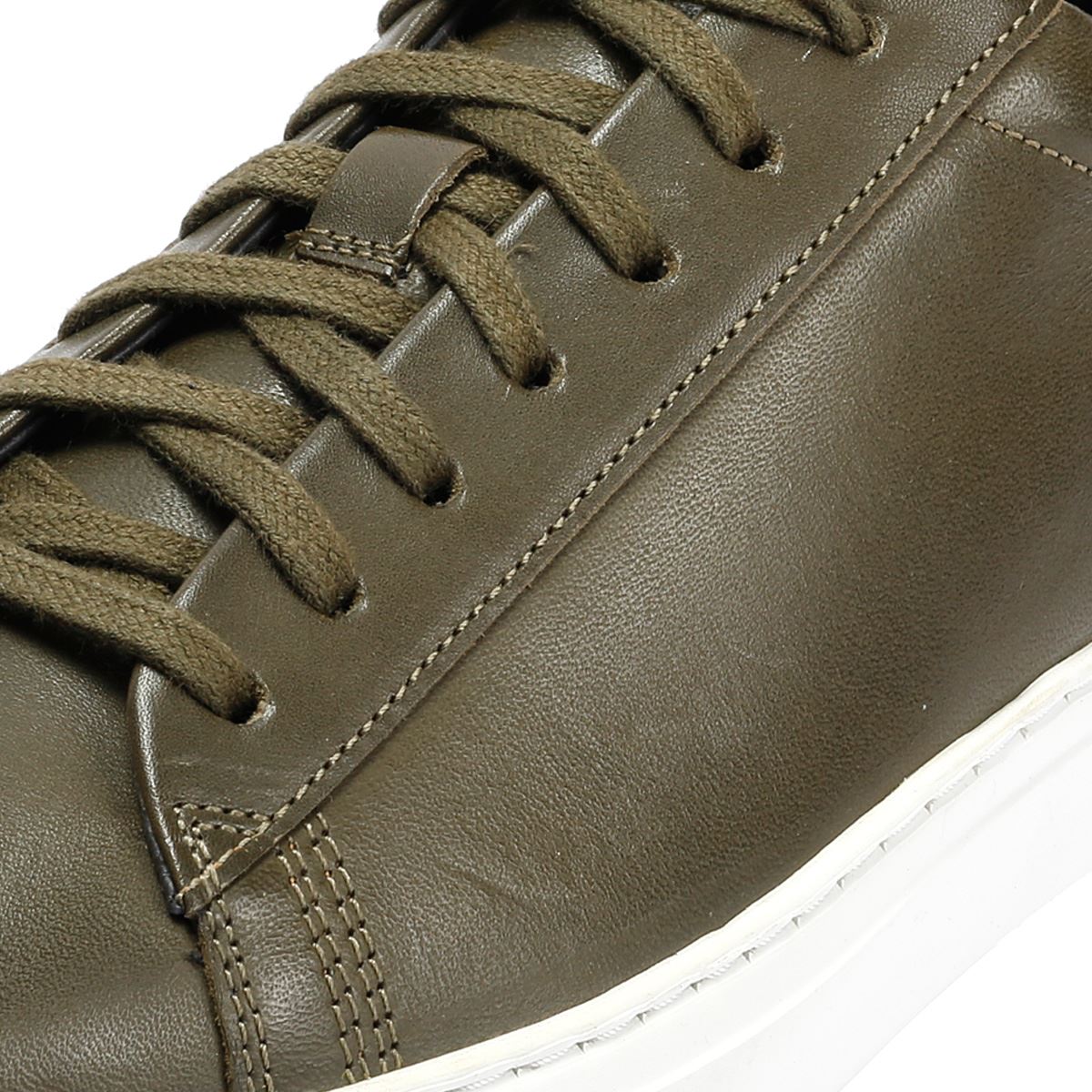 Ben Sherman Ace Cupsole Leder Herren Grüne Sneakers