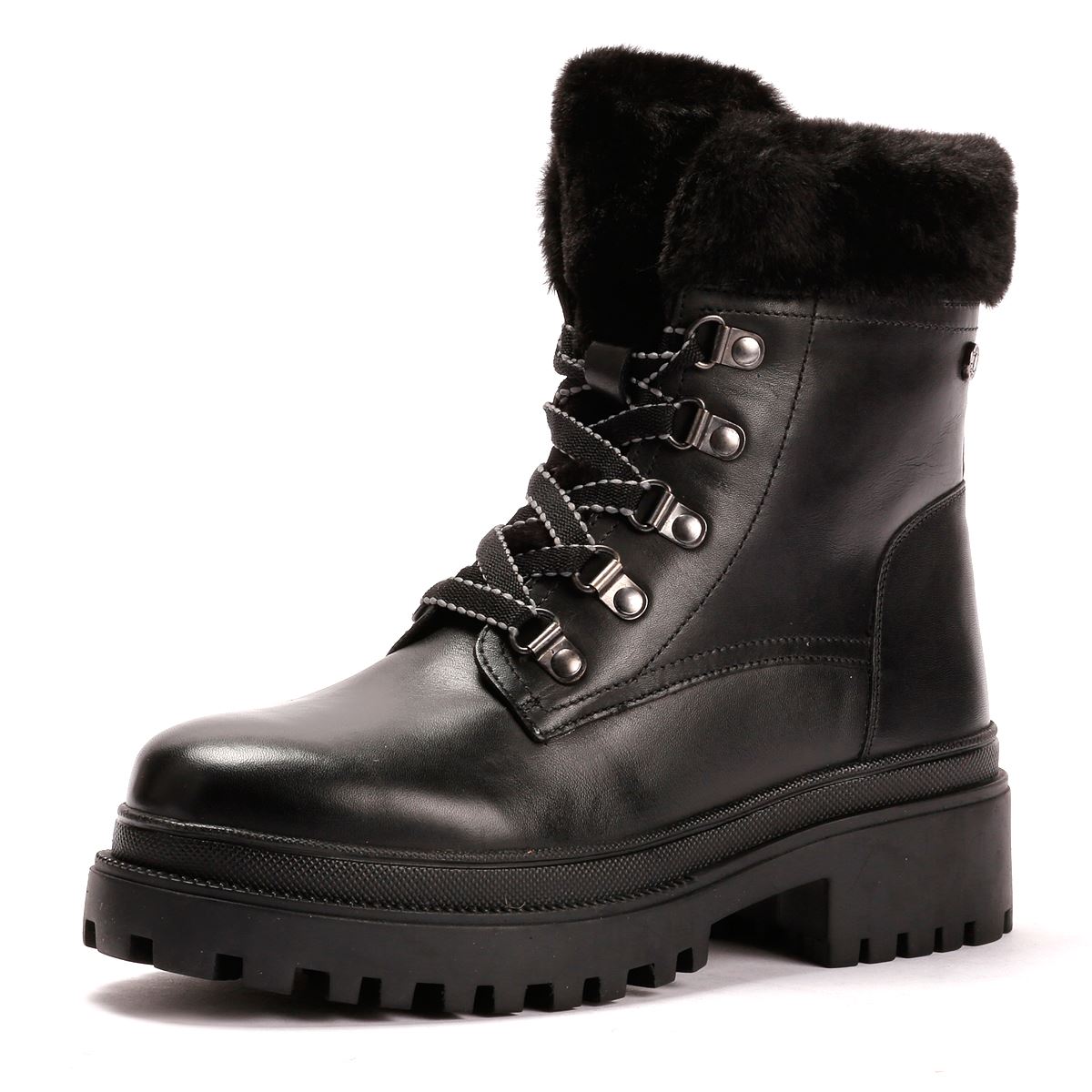 Osprey London The Budapest Leder Damen Schwarze Stiefel